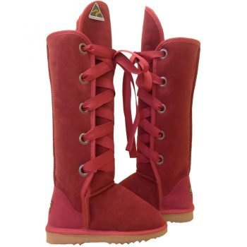 red leather ugg boots