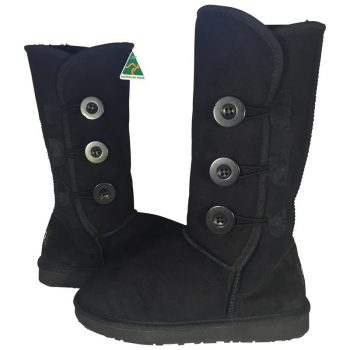 black uggs with buttons on the side